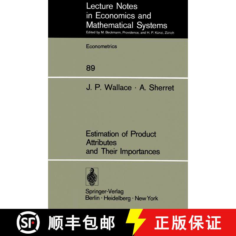 【3-4周达】Estimation of Product Attributes and Their Importances [9783540065302]