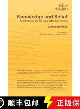 【3-4周达】Knowledge and Belief - An Introduction to the Logic of the Two Notions [9781904987086]