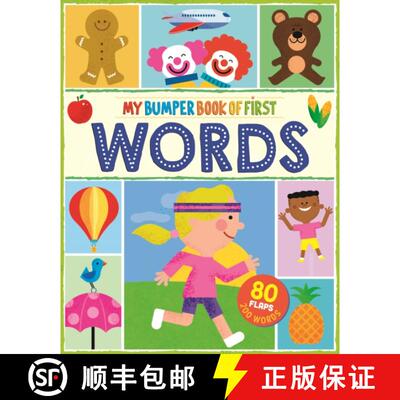 【3-4周达】精装 Bumper Book of First Words: 80 flaps, 200 words [9781912944781]