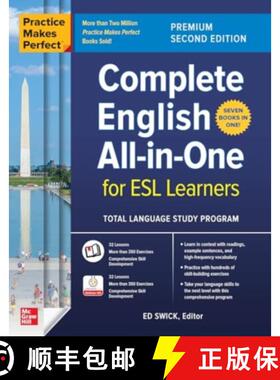 【3-4周达】Practice Makes Perfect: Complete English All-In-One for ESL Learners, Premium Second Edition [9781265767235]