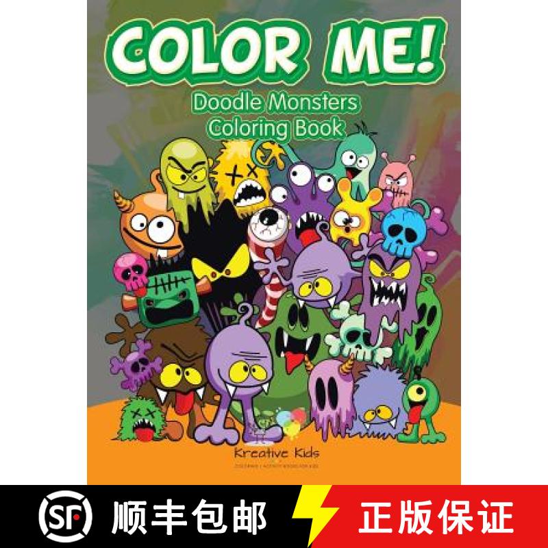 【3-4周达】Color Me! Doodle Monsters Coloring Book [9781683773924]