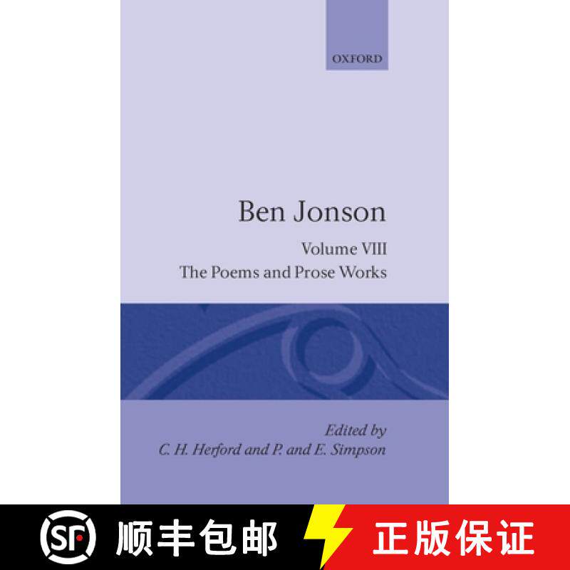 【3-4周达】Complete Critical Edition: 8. The Poems; The Prose Works - Complete Critical Edition The P... [9780198113591]