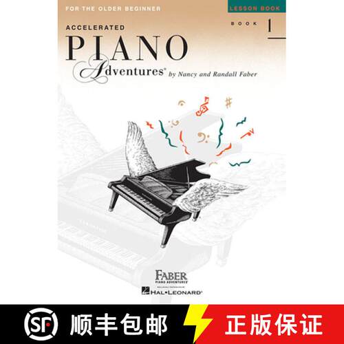 【3-4周达】Accelerated Piano Adventures: Lesson Book 1 Older Beginner Piano Method Book Sheet Music S... [9781616772055]