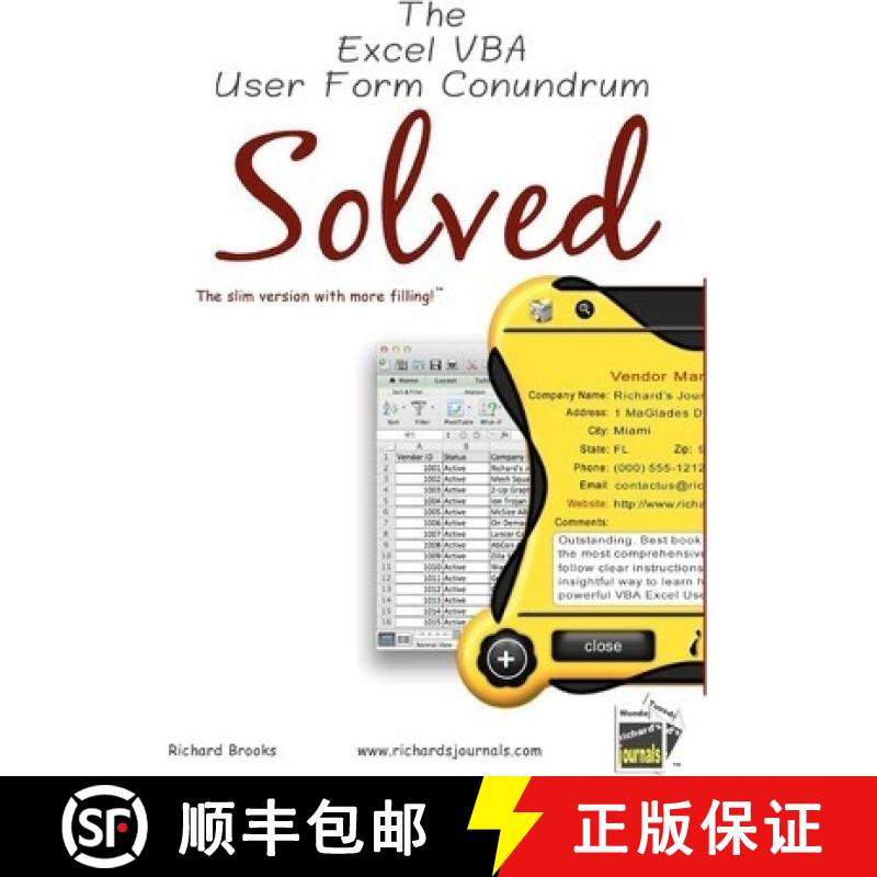 【3-4周达】The Excel VBA User Form Conundrum Solved: The slim version with more filling! [9780982280102]