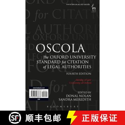 【3-4周达】Oscola: The Oxford University Standard for Citation of Legal Authorities [9781849463676]