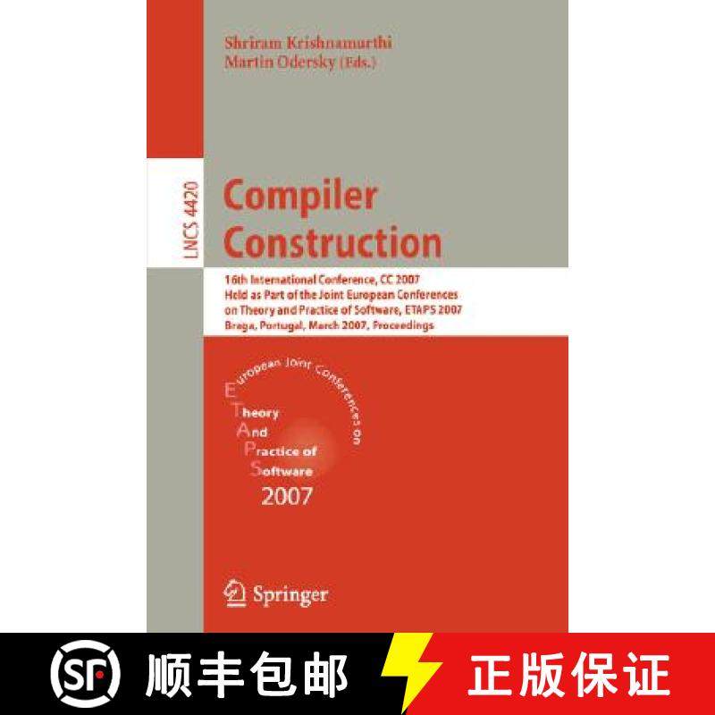 【3-4周达】Compiler Construction: 16th International Conference, CC 2007, Held as Part of the Joint E... [9783540712282]