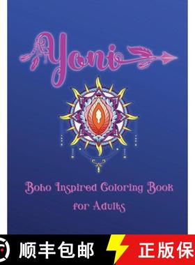 预订 Yoni Boho Inspired Coloring Book for Adults [9781387520206]