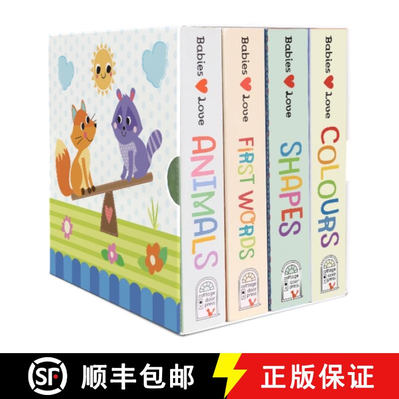 【2-3周达】Babies Love Lift a Flap 4 book box set: Animals, Colours, First Words and Shapes [9781646382019]