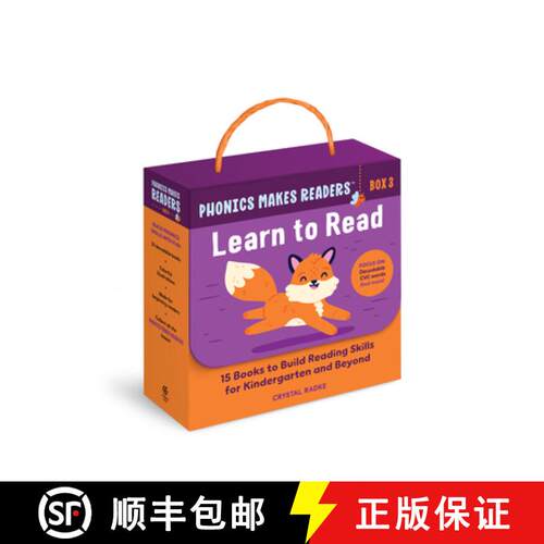 现货 Phonics Makes Readers: Learn to Read Box 3: 15 Books to Build Reading Skills for Kindergarten an... [9798886081572]