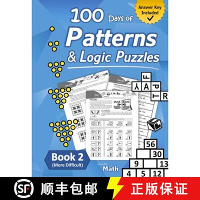 【3-4周达】Patterns & Logic Puzzles - Book 2: (More Difficult) Answer Key Included [9781635784077]