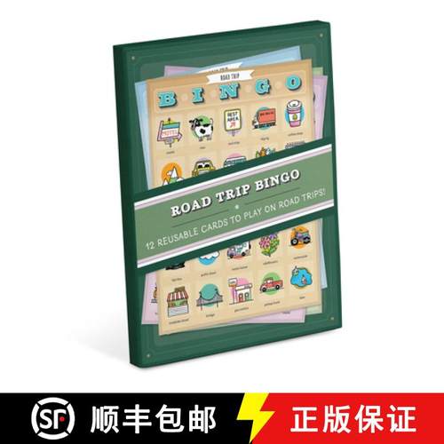 【3-4周达】Knock Knock Roadtrip Bingo, 12 Reusable Cards for Road Trips [9781683493808]