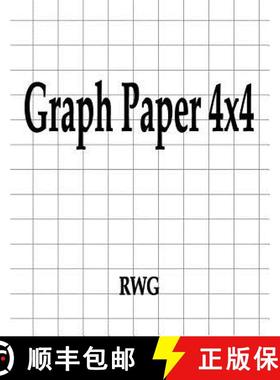 【3-4周达】Graph Paper 4x4: 200 Pages 8.5 X 11 [9780359652839]