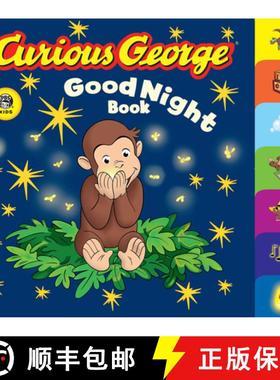 【3-4周达】Curious George Good Night Book (Cgtv Tabbed Board Book) [9780618777112]