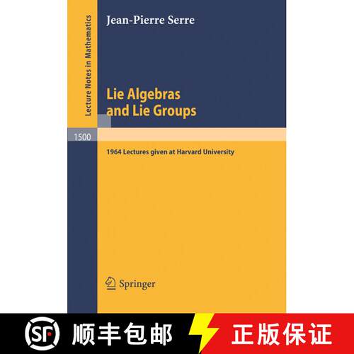 现货 李代数和李群 Lie Algebras and Lie Groups : 1964 Lectures given at Harvard University [9783540550082]