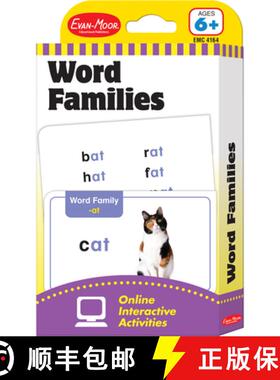 【3-4周达】闪记学习卡 词族 6岁以上 The Learning Line Flashcard Word Families [9781609639426]