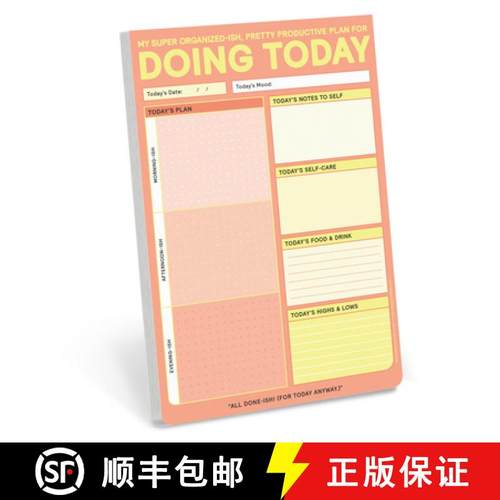 【3-4周达】Doing Today Pad: My Super Organized-Ish, Pretty Productive Planner Pad [9781683494119]
