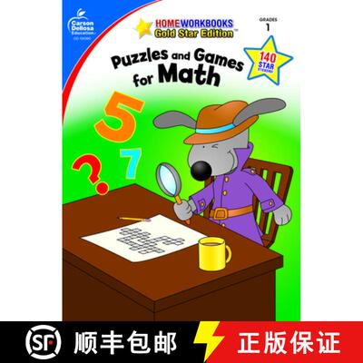 【3-4周达】Puzzles and Games for Math, Grade 1: Gold Star Edition Volume 14 [9781604187915]