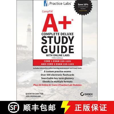 【3-4周达】精装 CompTIA A+ Complete Deluxe Study Guide w Online Labs - Core 1 Exam 220-1101 and Core ... [9781119863212]