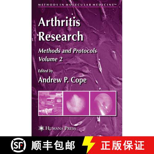 【3-4周达】精装 Arthritis Research: Volume 2: Methods and Protocols - Arthritis Research Methods and ... [9781588299185]