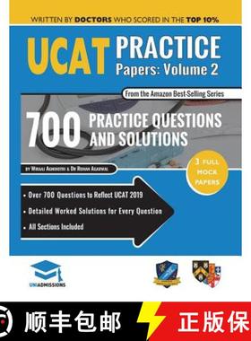 【3-4周达】UCAT Practice Papers Volume Two: 3 Full Mock Papers, 700 Questions in the style of the UCA... [9781912557554]