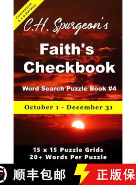 预订 C. H. Spurgeon's Faith Checkbook Word Search Puzzle Book #4: October 1 - December 31 (convenient... [9781988938349]