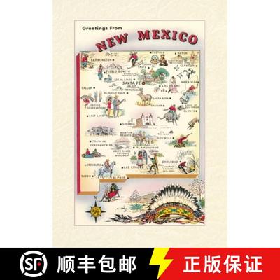 【3-4周达】Vintage Lined Notebook Greetings from New Mexico [9798385436675]