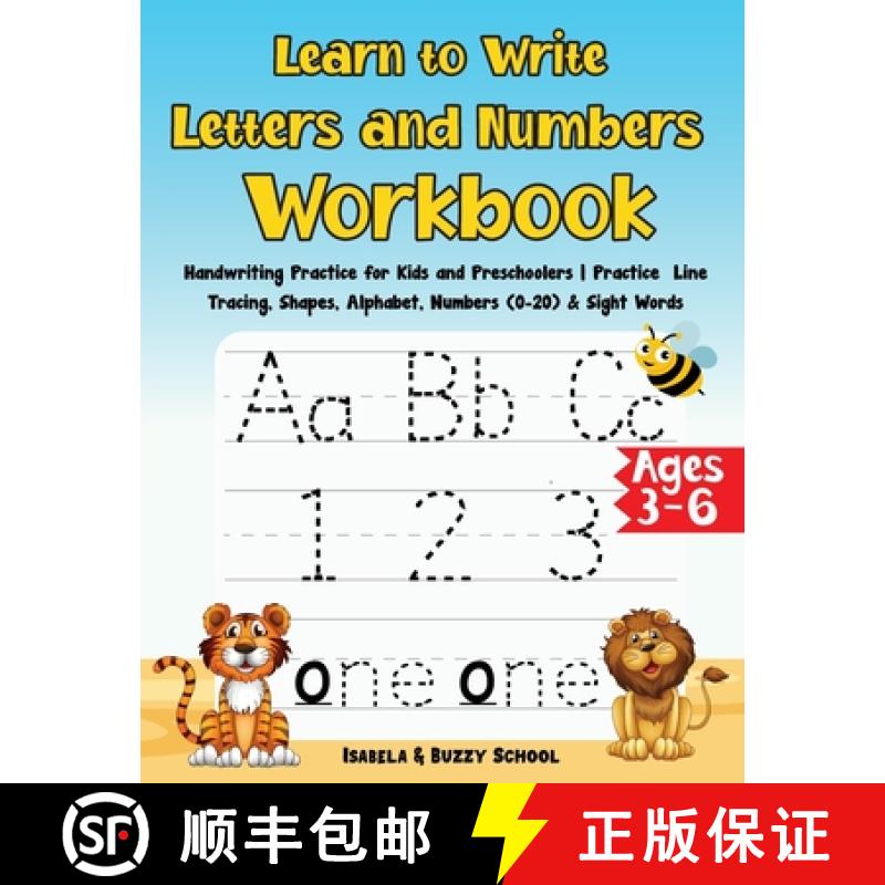 【3-4周达】Learn to Write Letters and Numbers Workbook: Handwriting Practice for Kids and Preschooler... [9782283668504]