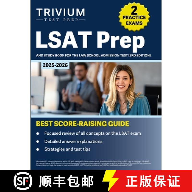 【2-3周达】LSAT Prep 2024-2025: 2 Practice Exams and Study Book for the Law School Admission Test [3r... [9781637985205]