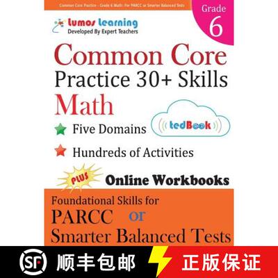 【3-4周达】Common Core Practice - Grade 6 Math: Workbooks to Prepare for the Parcc or Smarter Balance... [9781940484464]