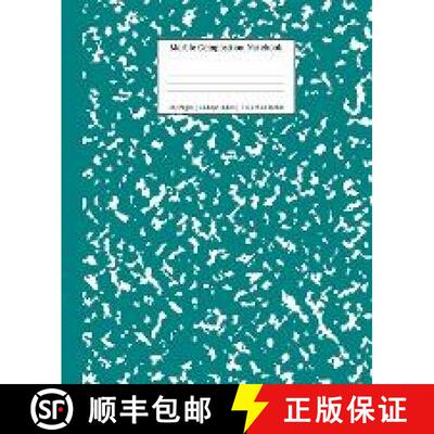 【3-4周达】Marble Composition Notebook College Ruled: Teal Marble Notebooks, School Supplies, Noteboo... [9781989387849]