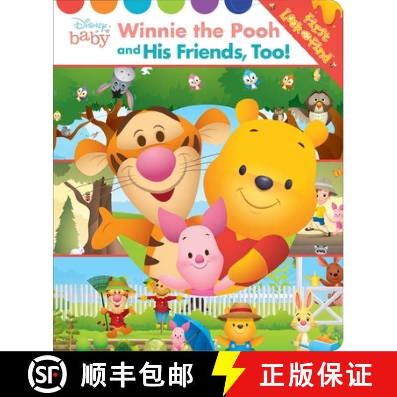 预订 Disney Baby: Winnie the Pooh and His Friends, Too! First Look and Find: First Look and Find [9781503736580]