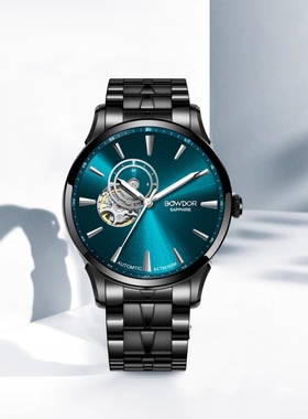 宝舵手表88129自动机械男表防水镂空钢带时尚休闲男腕表