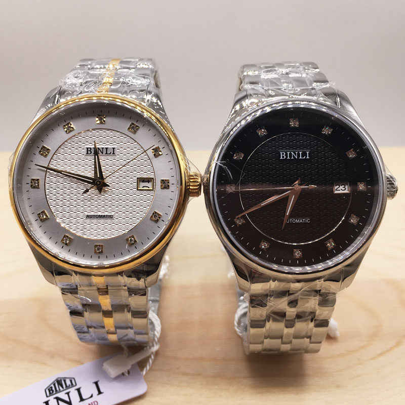 宾利手表 男士自动机械表6080时尚简约商务男表 防水休闲机械男表