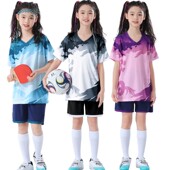 儿童排球服羽毛球服套装 男女学生班队服速干运动短袖 跳绳乒乓球