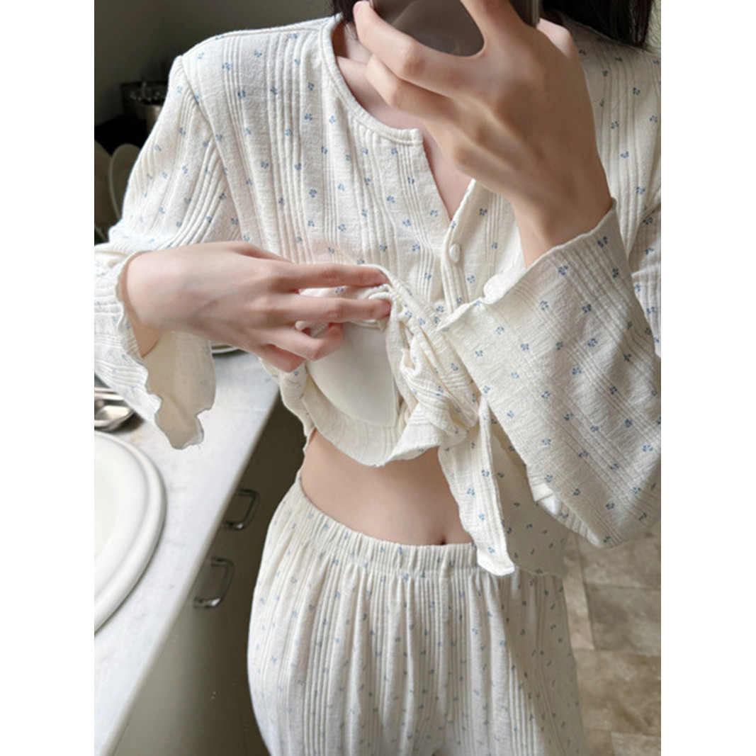 长袖巨好看宽松小个子夏天家居服