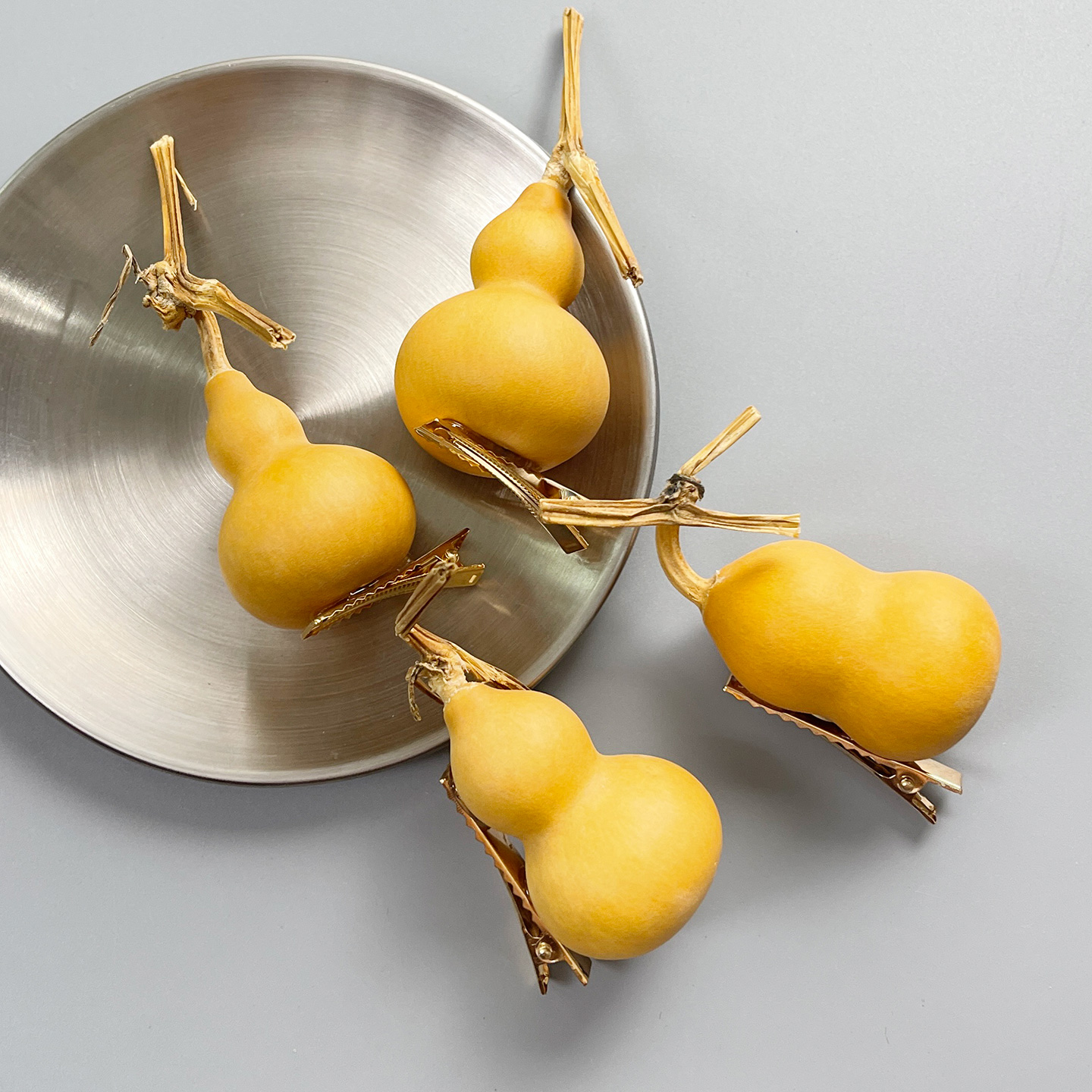 可爱搞怪中国风古风天然葫芦发夹中式个性侧边卡子顶夹鸭嘴夹头饰