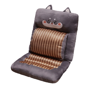 夏季冰丝凉席坐垫屁垫办公室久坐椅子靠背靠垫一体座椅垫学生垫子