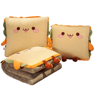 抱枕被子两用办公室午睡小枕头车载毯子二合一汽车用冬季折叠加厚