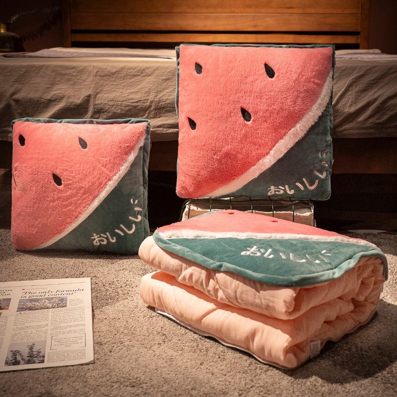 抱枕被子两用办公室折叠毯子二合一午睡枕头被车内靠垫汽车用加厚