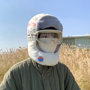 雷锋帽子男冬季骑车保暖面罩电动车风雪耳罩加厚防寒东北棉帽冬天