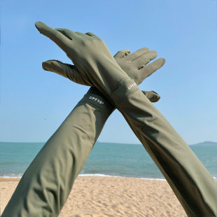 冰袖 遮阳手臂套袖 男士 套电动车开车套袖 一体宽松袖 防晒手套男夏季