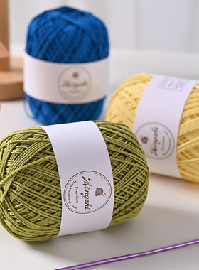 欧根纱12股硬挺手工钩编棉麻线