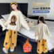 女童秋冬家居服套装 2025新款 儿童洋气时髦卡通加厚半边绒睡衣大童
