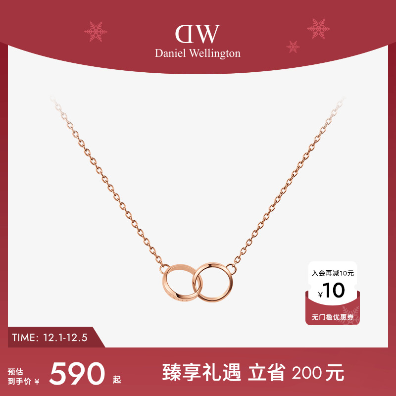 dw小双环锁骨链小众轻奢简约项链