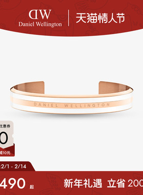 【情人节礼物】DW手镯EMALIE优雅双色开口手环玫瑰金色手镯轻奢