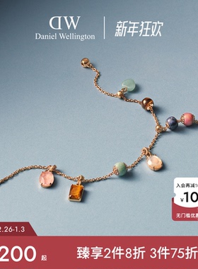 【新品】DW项链女 CHARMS密语系列天然彩色宝石吊坠时尚叠戴首饰