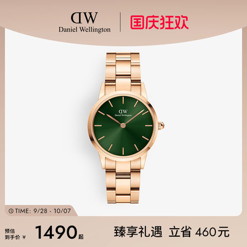 DW手表小精钢石英机芯男表