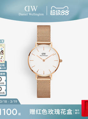 DW女士手表PETITE系列女表流金石英腕表女款轻奢女气质腕表时尚