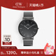 黑圆盘 CLASSIC系列钢琴腕表圆形表男款 情人节礼物 DW手表男士