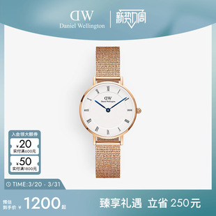 DW女士手表 PETITE系列小蓝针腕表轻奢小众石英女表小众设计感